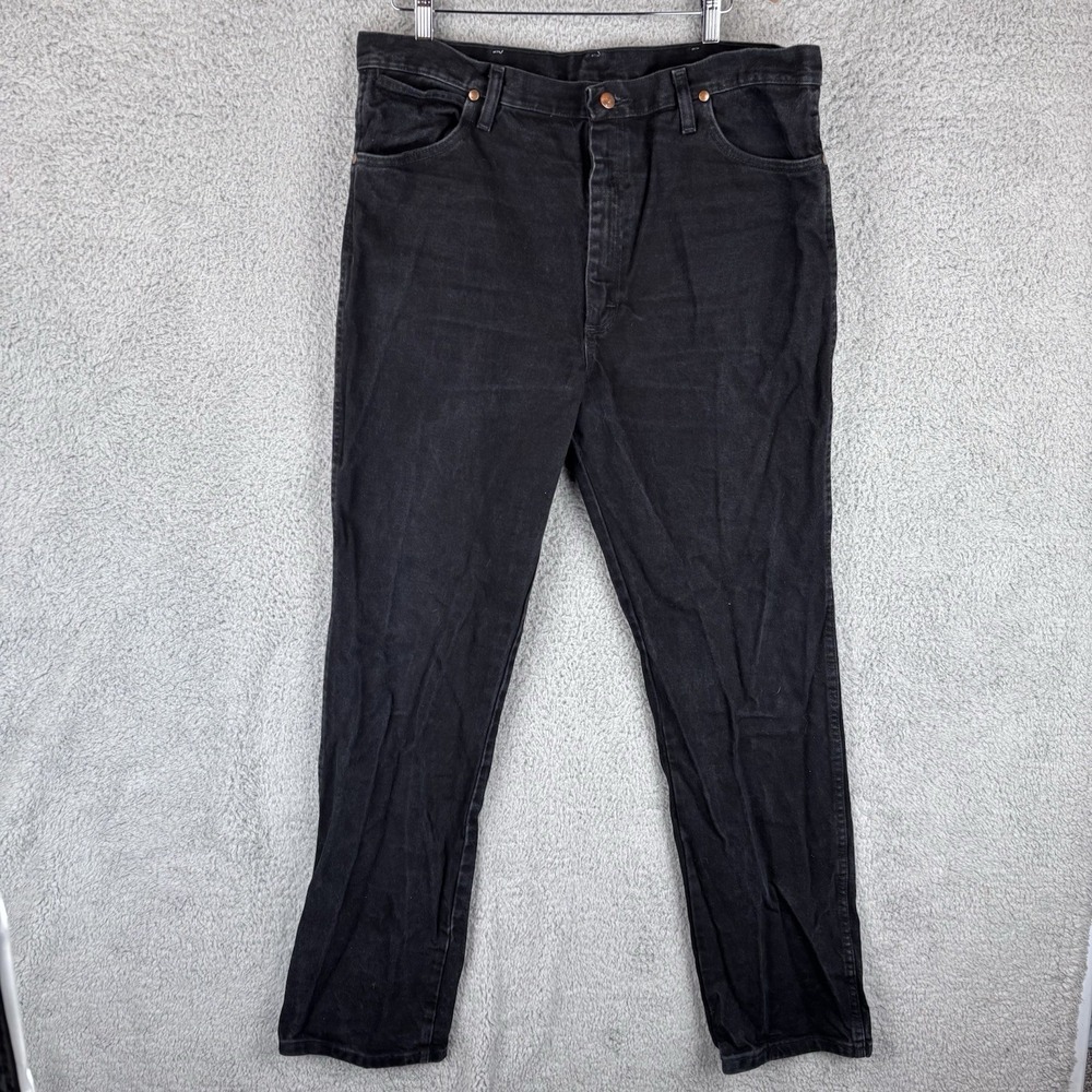 Vintage Wrangler Cowboy Cut Jeans Men's 38x34 Black 936WBK Denim Western